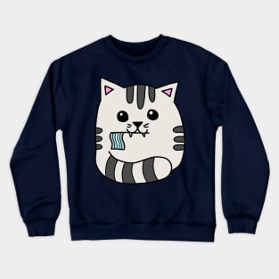 demiboy pride flag cat Crewneck Sweatshirt